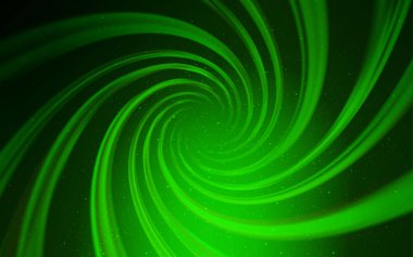 Işık yeşil vektör arka plan gökada yıldız ile.