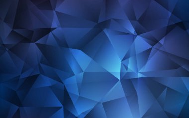 Koyu mavi vektör soyut mozaik arkaplan.