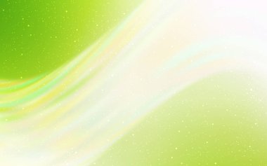 Açık Yeşil, Uzay yıldızları ile Sarı vektör şablonu.