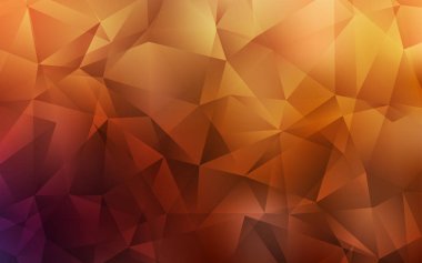 Koyu Turuncu vektör çokgen arkaplan.