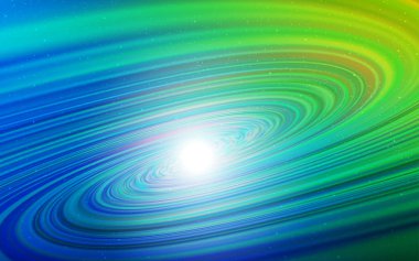 Açık mavi, yeşil vektör şablonu ile uzay yıldızları.