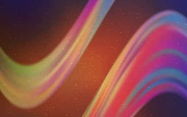 Açık mavi, galaksi yıldızları ile sarı vektör arka plan.