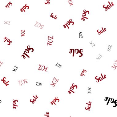 30, 50, % 70 satış sembolleri ile Koyu Kırmızı vektör sorunsuz kapak.