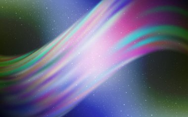 Açık mavi, yeşil vektör şablonu ile uzay yıldızları.