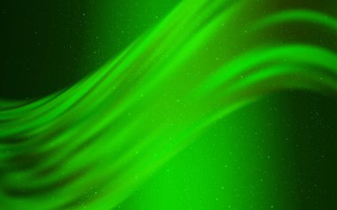 Gece gökyüzü desenle ışık yeşil vektör yıldız.