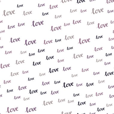 Koyu Pembe, Mavi vektör kesintisiz desen ifade Love You ile.