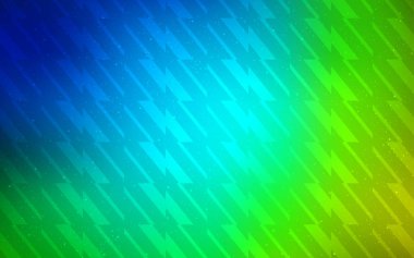 Açık mavi, vektör desen keskin çizgilerle yeşil.