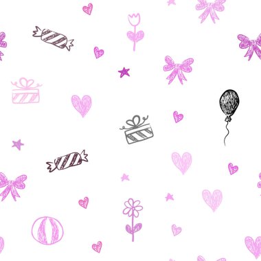 Koyu Mor, Pembe vektör doğum günü tarzında dikişsiz doku.