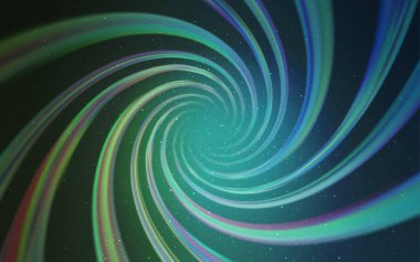 Açık mavi, yeşil vektör şablonu ile uzay yıldızları.