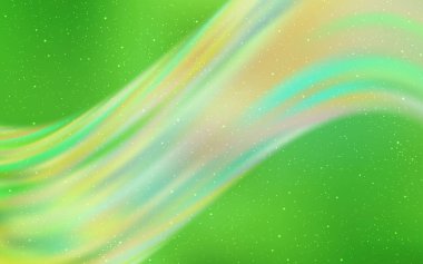 Kozmik Yıldızlar ile açık yeşil vektör düzeni.