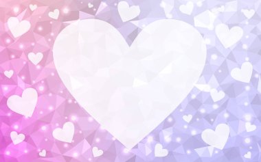 Güzel kalpli Açık Mor, Pembe vektör dokusu.