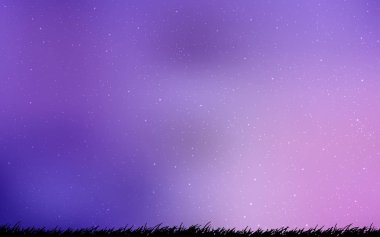 Işık mor, pembe vektör desen gece gökyüzü ile yıldız.