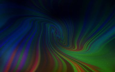 Gece gökyüzü desenle karanlık çok renkli vektör yıldız.