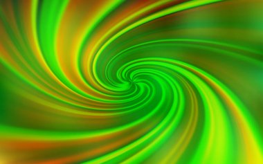 Açık Yeşil, bükülmüş çizgileri olan sarı vektör şablonu.