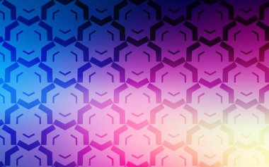 Açık Pembe, eğri çizgileri olan mavi vektör şablonu.