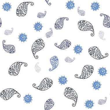 Yaprak ve çiçekler ile Koyu Gri vektör dikişsiz zarif desen.