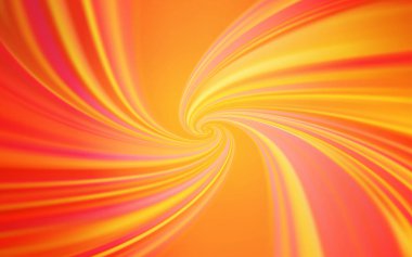 Kavisli çizgilerle Açık Turuncu vektör arka planı.