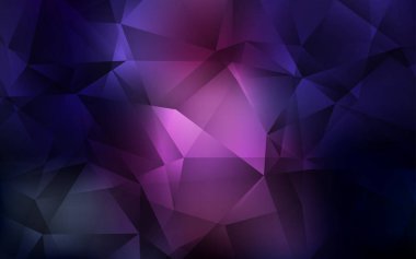 Koyu Pembe, Mavi vektör üçgen mozaik doku.