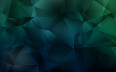 Koyu yeşil vektör üçgen arkaplan.