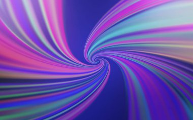 Açık Pembe, Kavisli çizgilerle mavi vektör düzeni.