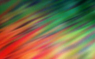 Açık yeşil, gece gökyüzü yıldızları ile kırmızı vektör deseni.