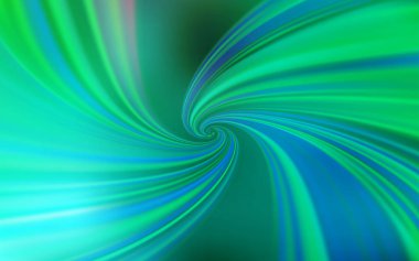 Kavisli çizgilerle Açık Yeşil vektör arka planı.