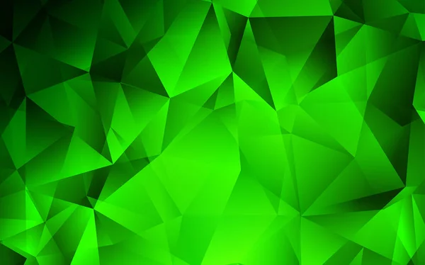 Light Green vector backdrop with lines, triangles. — Stock Vector