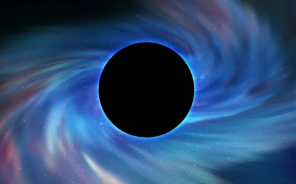Világoskék vektor háttér egy fekete lyuk, ég. — Stock Vector