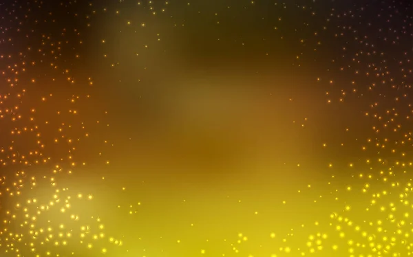 Темно-желтый векторный фон со звездами галактик . — стоковый вектор