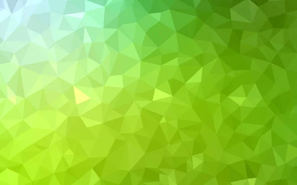 Vert clair, Texture mosaïque triangle vectoriel jaune. — Image vectorielle