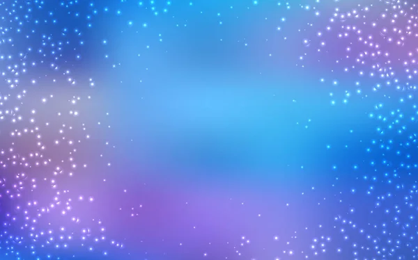 Rosa claro, fondo vector azul con estrellas astronómicas . — Vector de stock