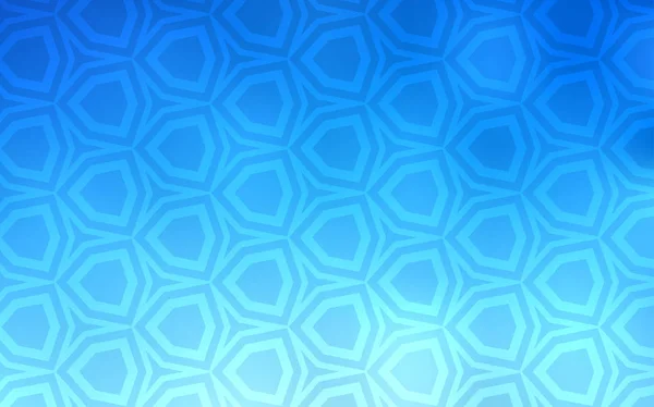 Couvercle vectoriel bleu clair avec ensemble d'hexagones. — Image vectorielle