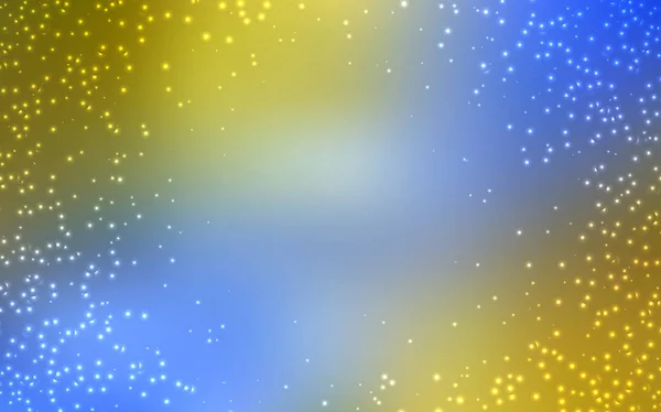 Bleu clair, fond vectoriel jaune avec étoiles astronomiques . — Image vectorielle