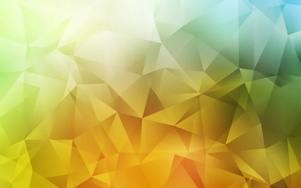 Vert clair, polygone vectoriel jaune mise en page abstraite. — Image vectorielle