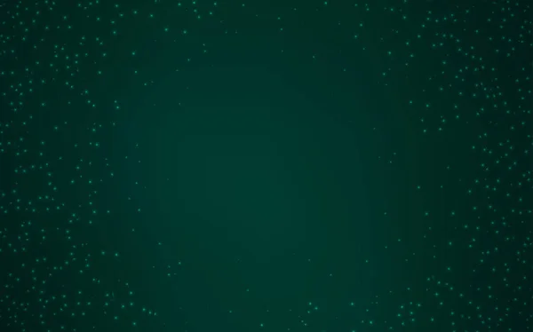 Plantilla vectorial verde oscuro con estrellas espaciales . — Vector de stock