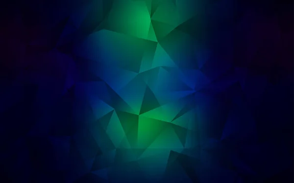 Dark Blue, Green vector abstract mosaic background. — Stock Vector
