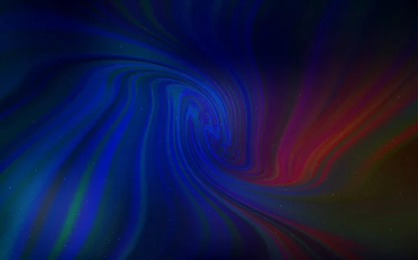 Bleu foncé, texture vectorielle rouge avec étoiles laiteuses . — Image vectorielle