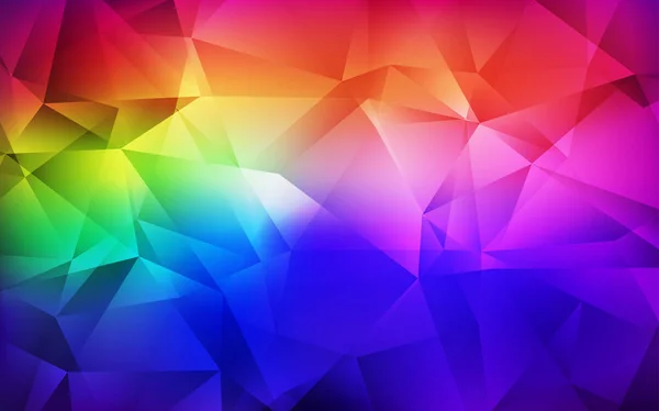 Donkere Multicolor vector driehoek mozaïek textuur. — Stockvector