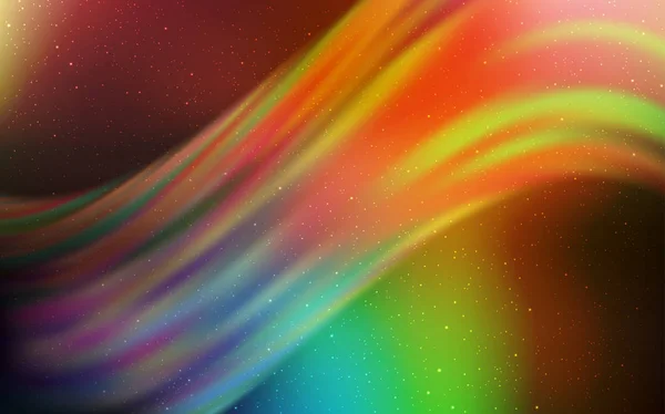 Modèle vectoriel multicolore foncé avec étoiles du ciel nocturne . — Image vectorielle