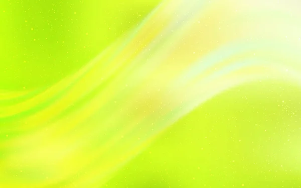 Hellgrüner, gelber Vektorhintergrund mit astronomischen Sternen. — Stockvektor