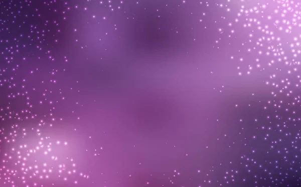 Jasny fioletowy, różowe tło wektorowe z gwiazdami astronomicznymi. — Wektor stockowy