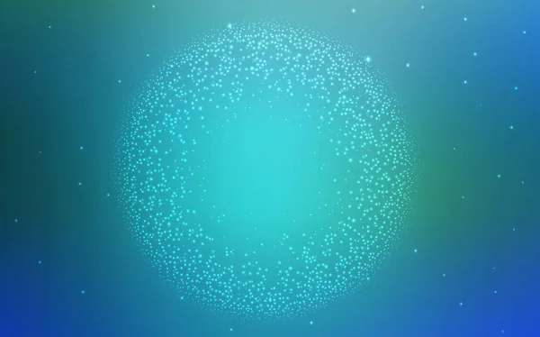 Luz Fondo vector AZUL con estrellas de galaxias . — Vector de stock