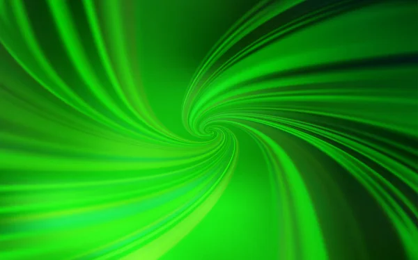 Světle zelená vektorová šablona s křivými čárami. — Stockový vektor
