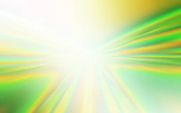 Licht groen, geel vector achtergrond met gebogen lijnen. — Stockvector
