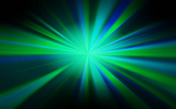 Bleu foncé, motif lumineux abstrait vecteur vert. — Image vectorielle