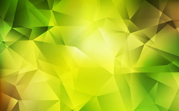 Ljusgrön, gul vektor gradient trianglar textur. — Stock vektor
