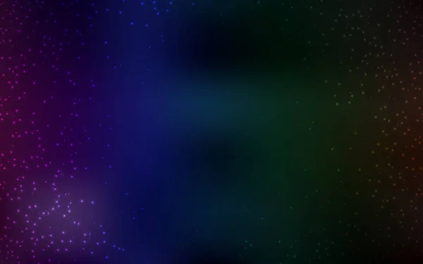 Тёмный многоцветный векторный фон со звёздами галактики . — стоковый вектор