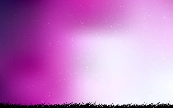 Ελαφρύ ροζ διανυσματικό μοτίβο με τα αστέρια νυχτερινό ουρανό. — Διανυσματικό Αρχείο