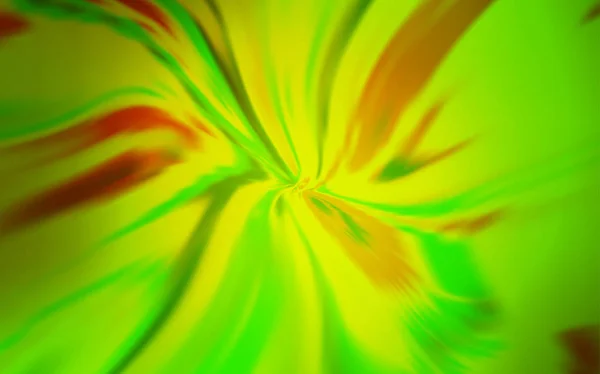 Ljusgrön, gul vektor mall med böjda linjer. — Stock vektor