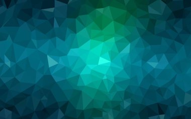 Açık mavi, yeşil vektör üçgen mozaik arka plan.